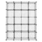 Wire Cube Storage Metal Closet Organizer Bookcase Cabinet Wardrobe Storage Shelves